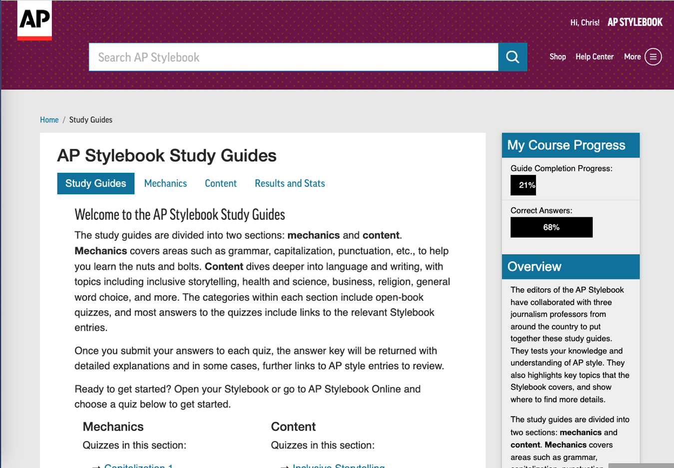AP Stylebook Study Guides